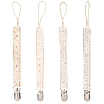 

1Pcs Baby Pacifier Clip Chain Cotton linen Dummy Holder Soother Pacifier Clips Leash Strap Nipple Holder For Infant Teether