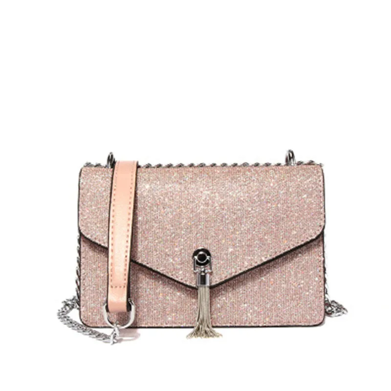 Bolsos mujer de marca famosa сумка для подиума с блестками цепочка с бахромой bolsa feminina сумки через плечо для женщин