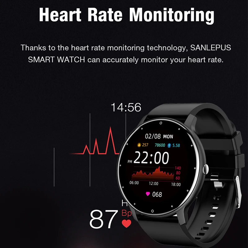 2021 New Ultrathin Smart Watch Men 1.3inch Full Touch Sport Fitness Watch IP67 Waterproof Bluetooth Answer call Smartwatch women