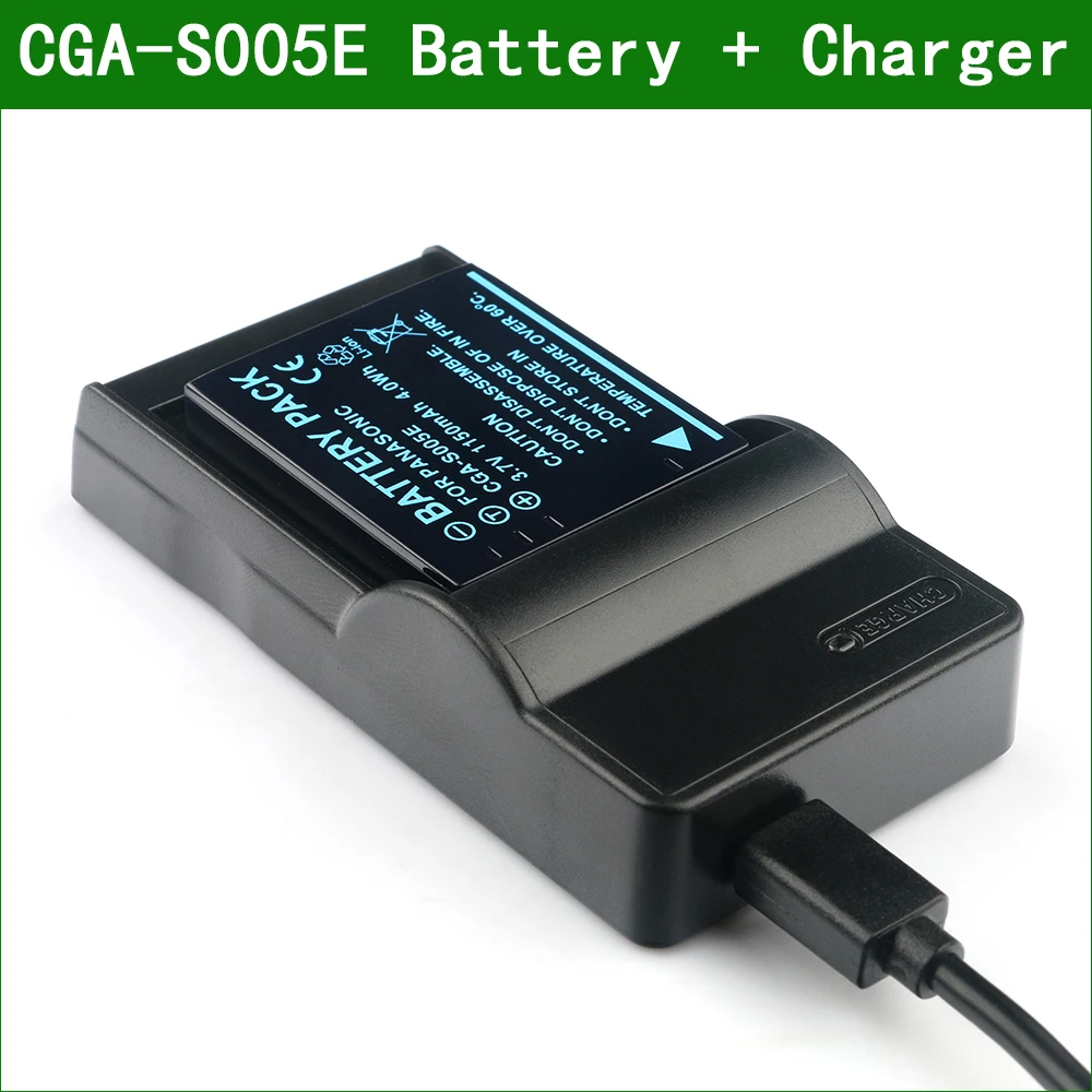 Cga-S005 S005A S005E Dmw-Bcc12 Fotocamera Digitale Batteria + Caricabatterie Per Panasonic Dmc Fs1 Fs2 Fx01 Fx07 Fx3 Fx8 Fx9 Fx10
