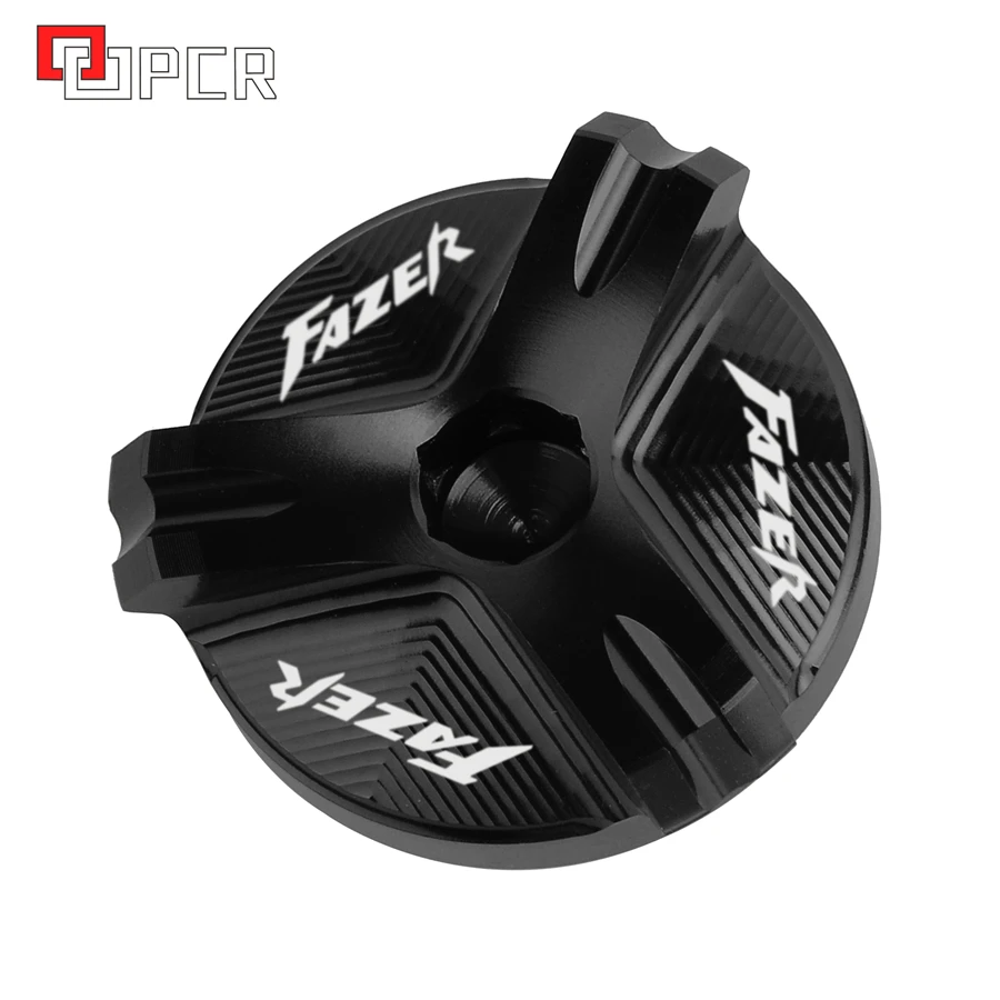 Логотип FAZER черный для Yamaha FZ1 FZ6 FZ600 FZ6R FZ8 Fazer CNC алюминиевая крышка наполнителя