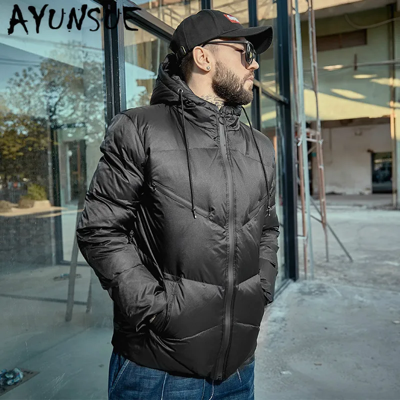 

AYUNSUE Winter Coat Men 90% White Duck Down Jacket Korean Fashion Plus Size Puffer Jacket Men Warm Parka Casaco Y7010 YY1345