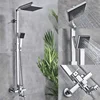 Bathroom Bath Shower Set Mixer Faucet Rotate Tub Spout Chrome Wall Mount 8