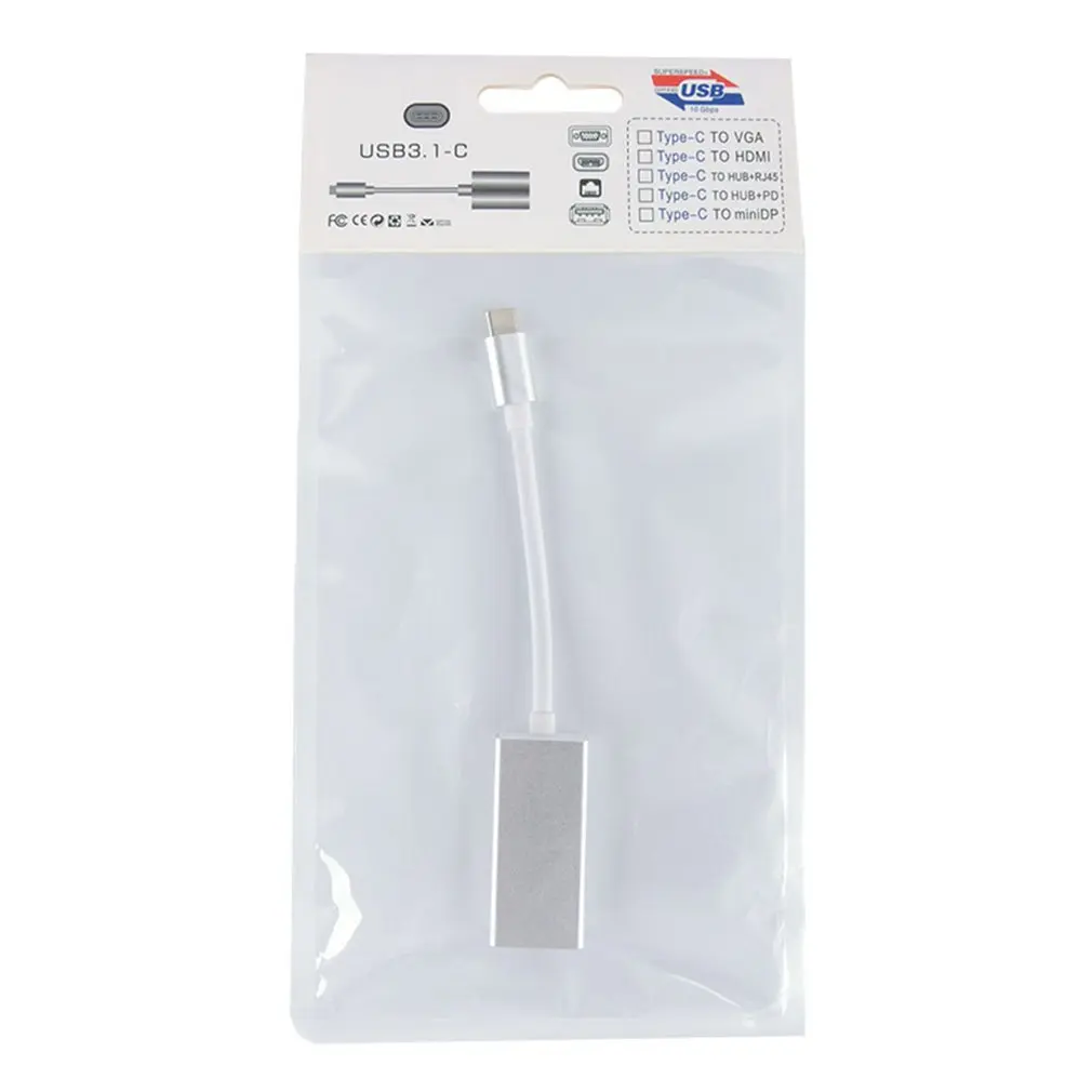 1Pc Adapters USB 3.1 Type C To 4K Mini DP DisplayPort Female Type-c Adapter Cable For Macbook Mobile Phone Accessories& Parts