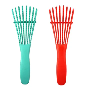 

2 Pcs Detangling Brush for Afro America/African Hair Textured 3A to 4C Hair, Knots Detangler Easy to Clean