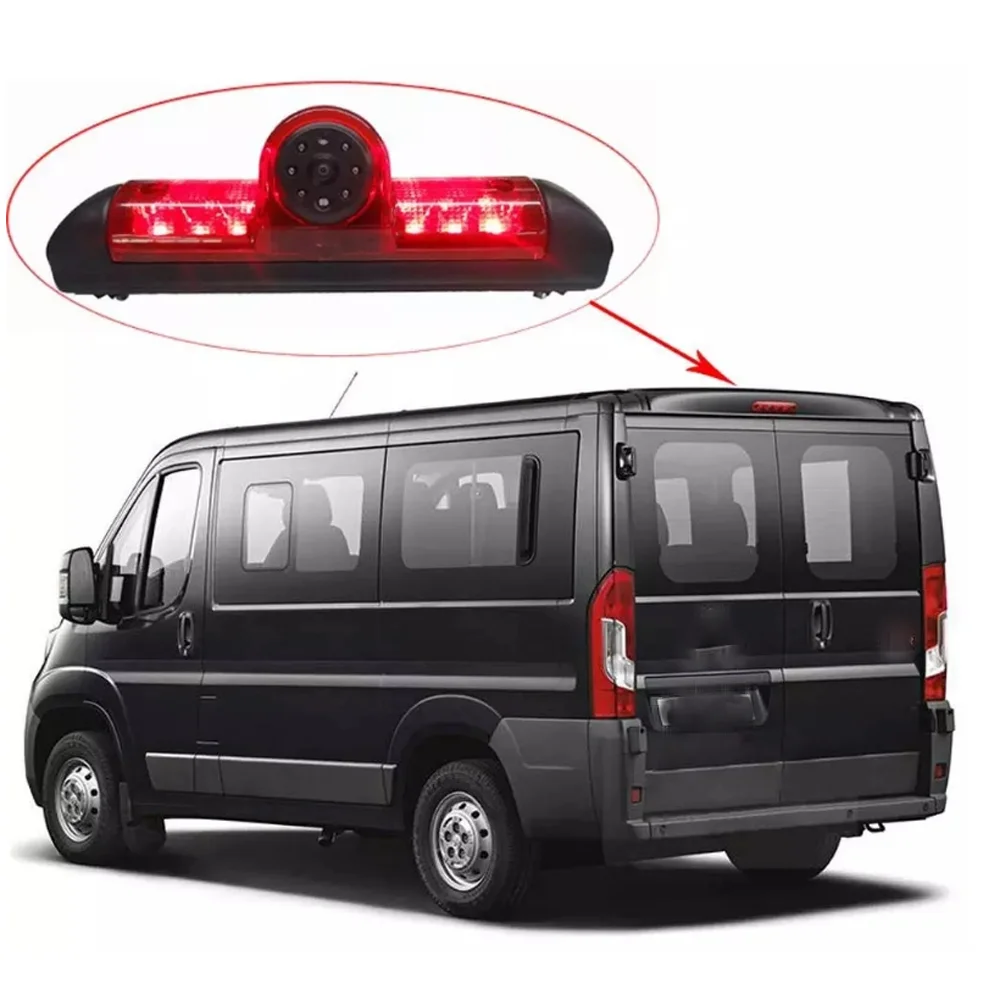 CCD Car Brake Light Reverse Camera For Citroen JUMPER III FIAT DUCATO X250 Peugeot BOXER III LED Light Parking Rear View Camera
