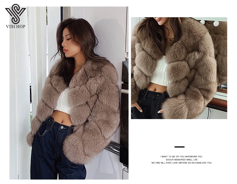 57CM Natural Real Fox Fur Coat Women Winter Fur Vest Jacket Fashion Outwear Complete Coat VS4016 black puffer coat womens