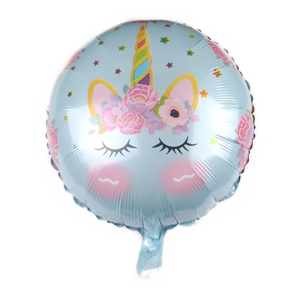 1 шт. 18-дюймовый Круглый воздушные шары единорога Алюминий детские трусы с рисунком шариков, праздничное платье-пачка в День рождения украшение шары - Цвет: style 3