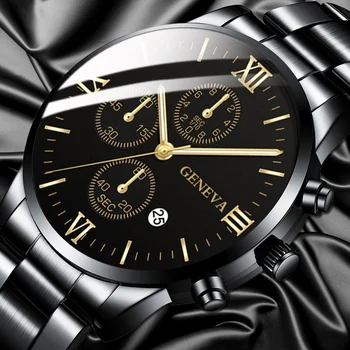 

2020 Watch Men Fashion Business Watches Luxury Calendar Clock Man Stainless Steel Quartz Wrist Watch reloj hombre