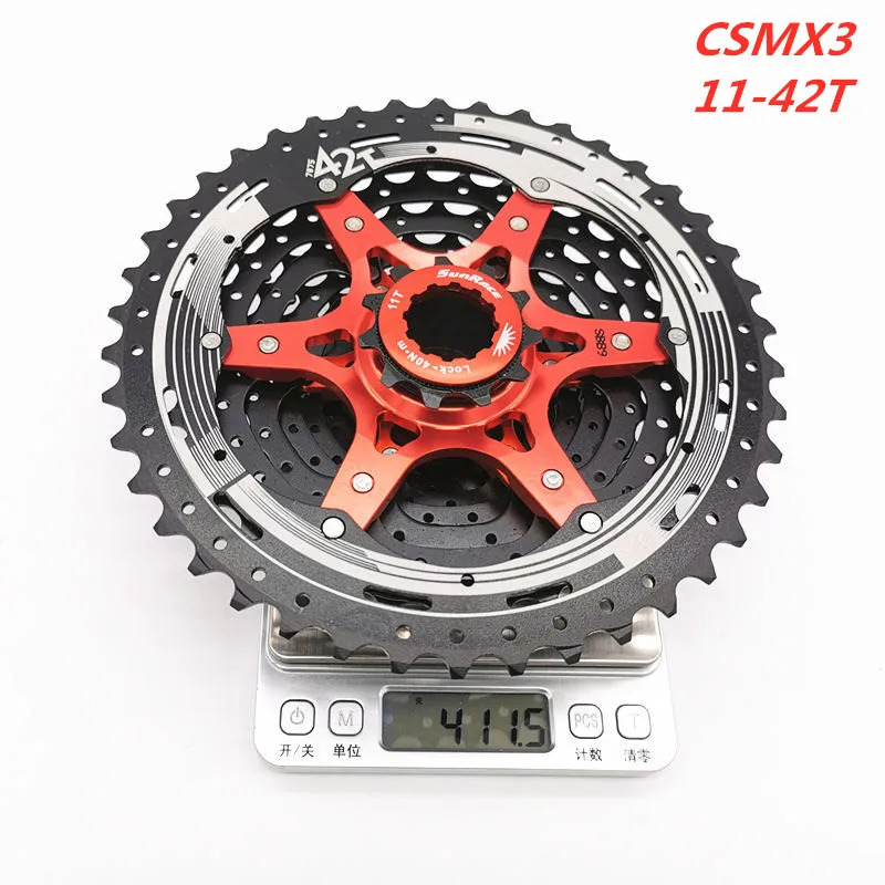 X3 black 11 42T Sunracing 10 speed CSMS3 и CSMX3 11-40 T/11-42 T широкого соотношения и MTB велосипед трещотка кассета 11-40 T/11-42 T CSMS3 CSMX3 cog - Цвет: X3 black 11 42T