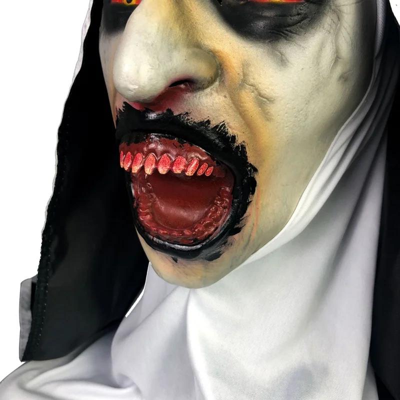Horror Nun маска на Хеллоуин для косплея одеваются реквизит на Хэллоуин дом с привидениями фестиваль вечерние принадлежности