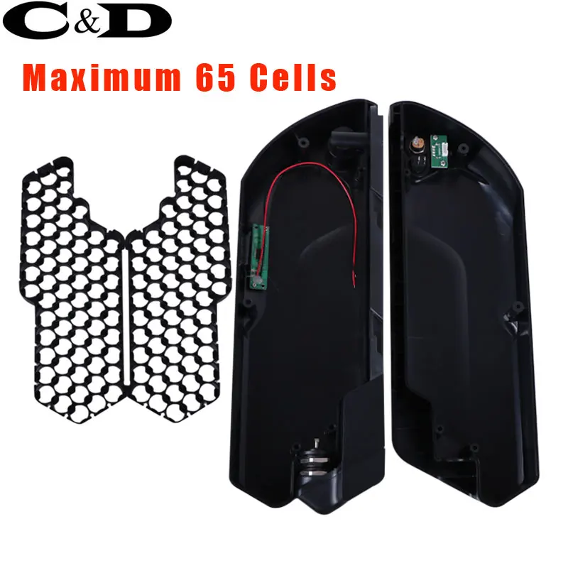 Аккумулятор для электровелосипеда, чехол Tigershark, пуховая трубка, USB 5 В, выход 10 S, 6 P, 13 S, 5 P, никелевые полоски, держатель для сотового телефона 18650 - Цвет: 48V No USB PCB