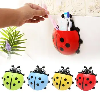 

Ladybug Designed Cute Holder Ladybug Holder Pro Decor Toothbrush Holder Suction Sucker Home &Amp; Living Sets