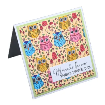 

Animal owl Transparent Silicone Clear Rubber Stamp Sheet Cling Scrapbooking DIY Cute Pattern Photo Album Paper Card Decor Stamp