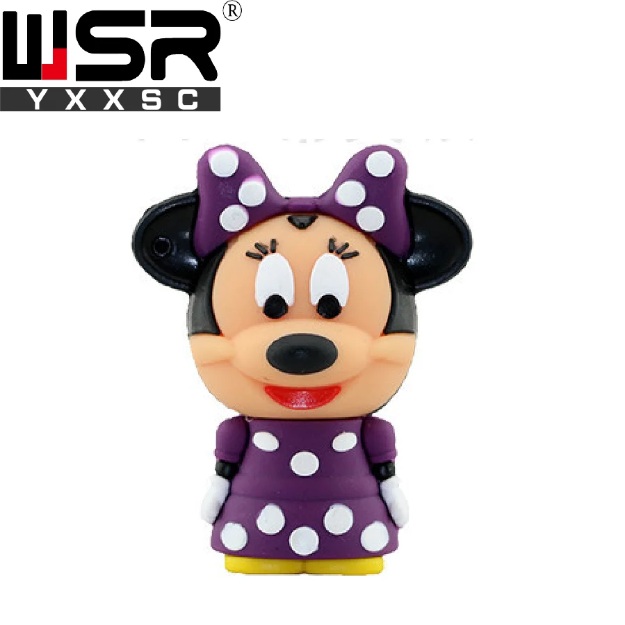 3 cute usb2.0 pen drive 32gb Minnie Mickey high speed usb memory stick 128gb real capacity disk on key 8gb 16gb 64gb free delivery - Цвет: 3
