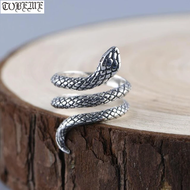 Sterling Silver Snake Ring - Ruby Lane