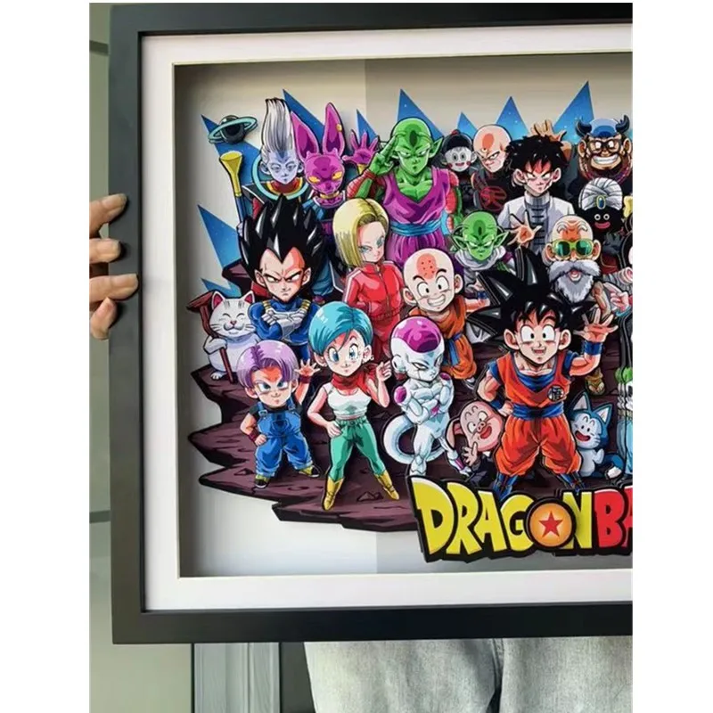 2" Dragon Ball семейный портрет 3D стереограф декоративная живопись бумажная ручной работы галерея фигурка игрушка коробка 57 см V568