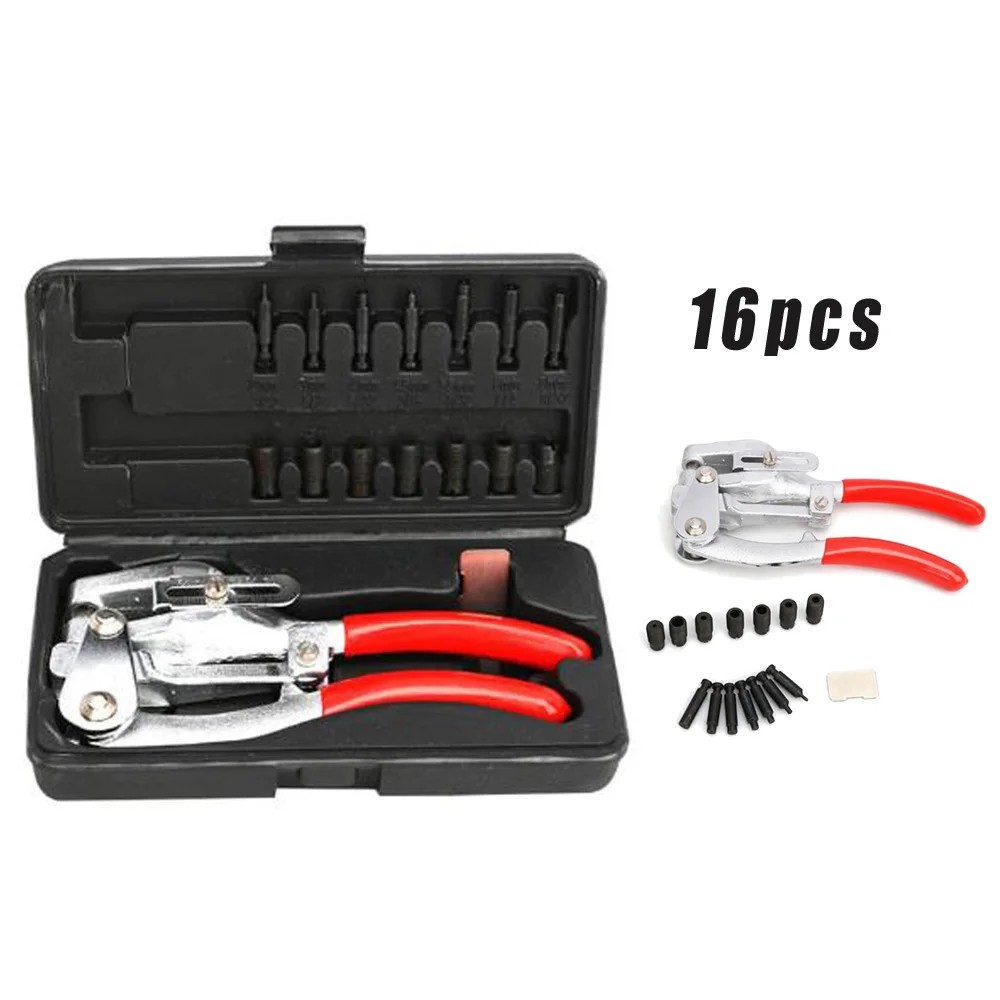

Hole Punching plier Puncher Plastic Hand tools 16pcs Set Chrome vanadium