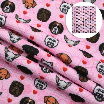 

50*140cm Dog Animal Bullet Jacquard Twill Bubble Knit Fabric Sewing Quilting Quality for Needlework Liverpool Fabric,c9871