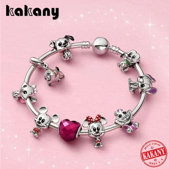 

Kakany 2020 Original S925 Sterling Silver Cartoon Animal Charm Beads With Original Engraving, Suitable For Diy Bracelet