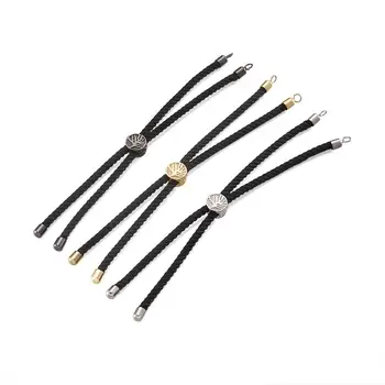 

10Pcs Nylon Cord Bracelet Makings with Environmental Brass Findings Long-Lasting Plated For DIY Jewelry Making Finding