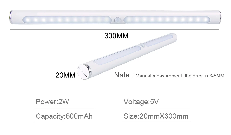 Магнитный беспроводной датчик движения кухонный светильник DC 5 В USB Перезаряжаемый 22 светодиодный s платяного шкафа стенного шкафа застекленного шкафа свет ночной светодиодный свет бар