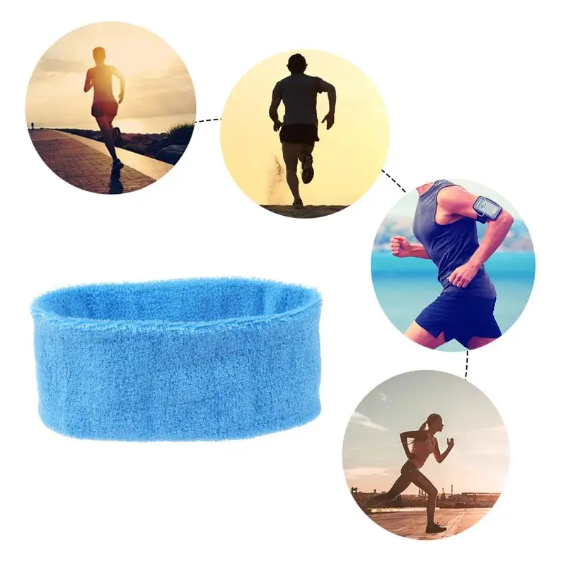 Sports Yoga Sweatbands Spa Facial Headband Make Up Wrap Head Terry Cloth Adjustable Towel(Sky Blue) | Спорт и развлечения