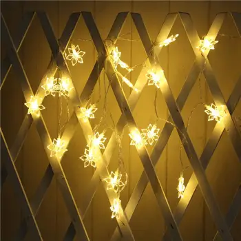 

GloryStar LED Snowflower String Light Battery Powered Christmas Lamp Holiday Party Wedding Decorative Fairy Lights