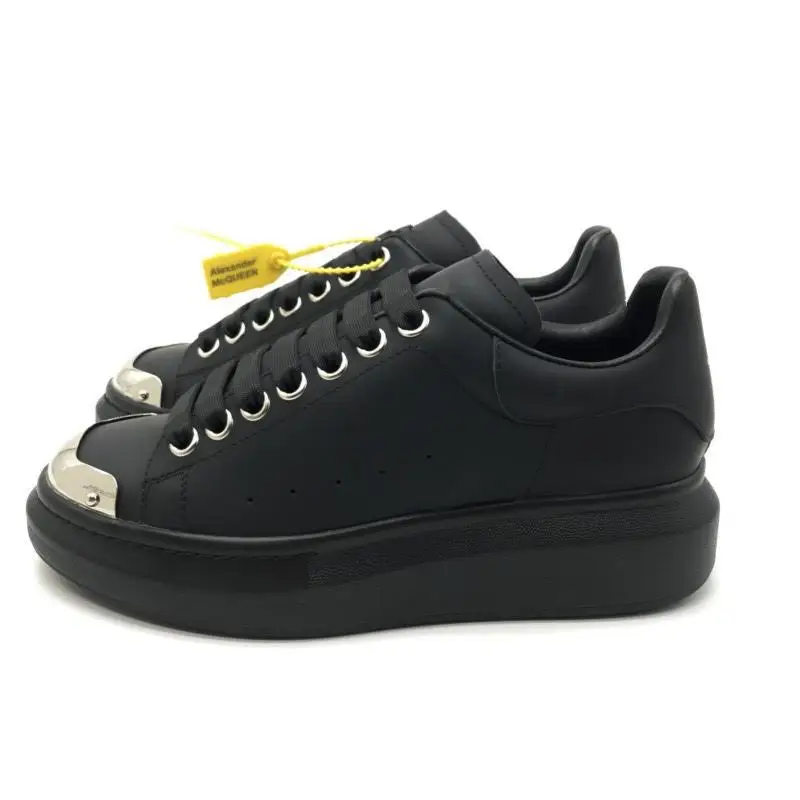 

White shoes Olomlb-mc Designer Men Women Flat Causual Shoes Sport Platform Shoes True Leather Metal Head Sneakers Size 36-45