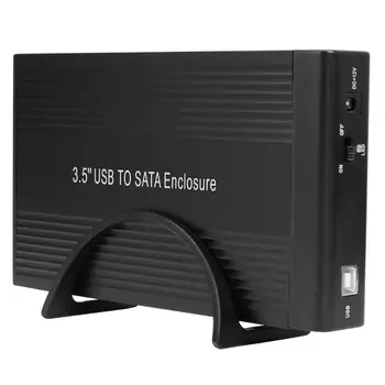 

3.5" HDD SSD Case USB 2.0 to USB Type-B SATA Hard Disk Box Aluminum Alloy Support 6TB Adapter Free External HDD Disk