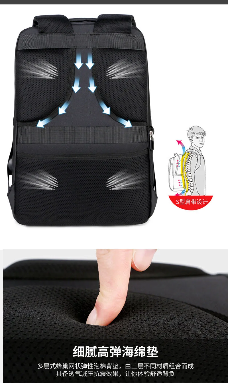 FLYONE водонепроницаемый Оксфорд usb зарядка Противоугонный рюкзак для мужчин многофункциональный 15,6 дюймов дорожная сумка для ноутбука школьная большая сумка Mochila