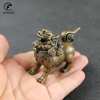 

Vintage copper Design Tibetan Style Mini Bronze kirin Incense Burner Censer Metal Craft Home Decor Living Yoga Room Kung fu room