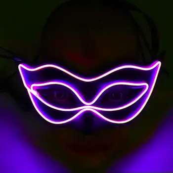 

Pennywise Mask Halloween Glowing Luminous Princess Masquerade Upper Half Face Eye Mask Mardi Gras European American Party Mask
