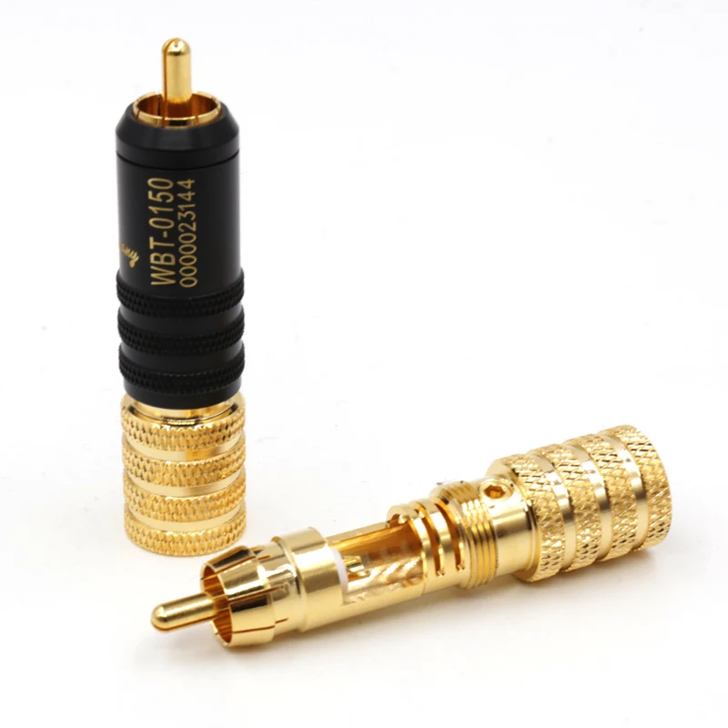 4 шт RCA штекер, WBT-0512 позолоченный RCA штекер, телефонный разъем