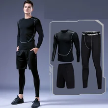 Мужская спортивная одежда, костюмы, спортивные колготки, тренировочная одежда, спортивный комплект для бега, спортивный костюм для бега, сухой крой, плюс Размер 6