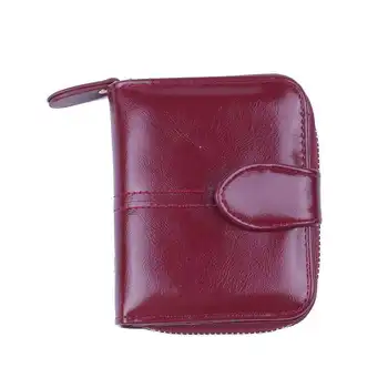 

Lady PU leather short paragraph retro couples two small wallet buckle wallet