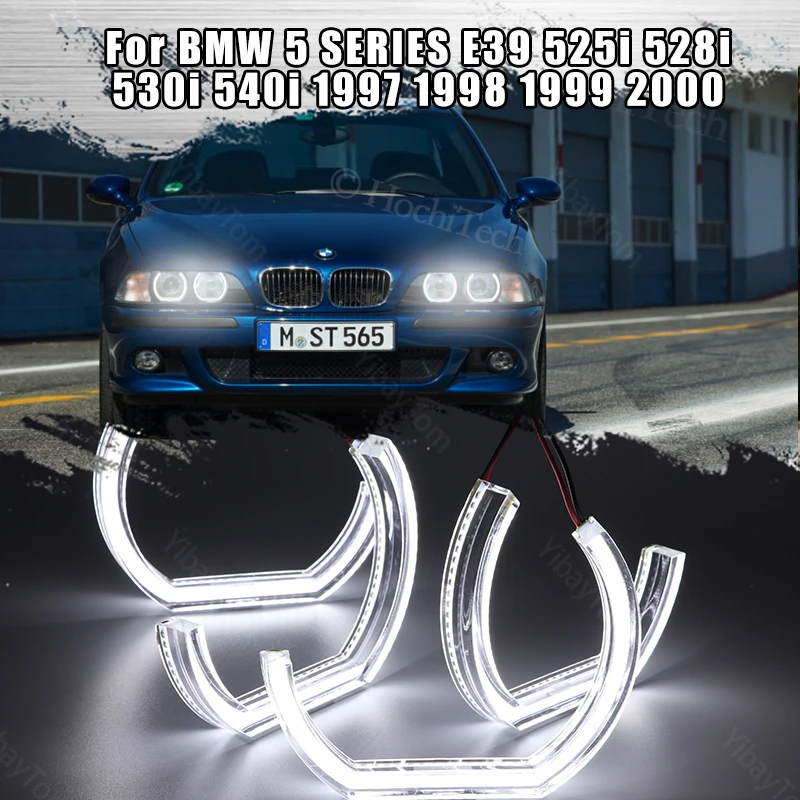 

For BMW 5 SERIES E39 525i 528i 530i 540i 1997 1998 1999 2000 Car styling High Quality DTM Style White Crystal LED angel eyes