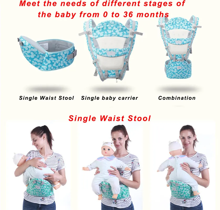 Ergonomics Kangaroo Carrier Baby Carrier Hipseat Breathable Portable Baby Backpack For Carring Children Wrap Infant Sling