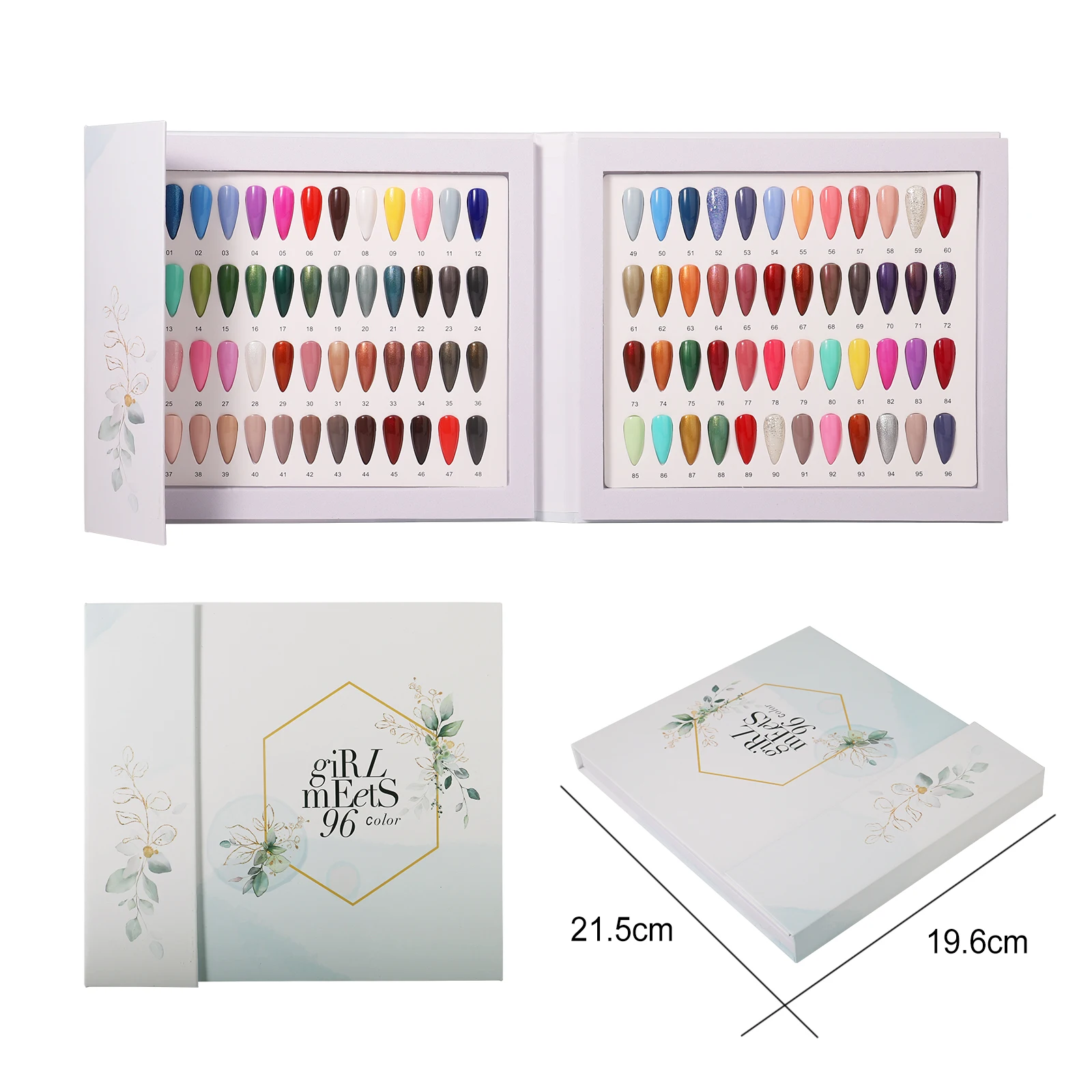 Nail Polish Color Display Book with Swatch Tips