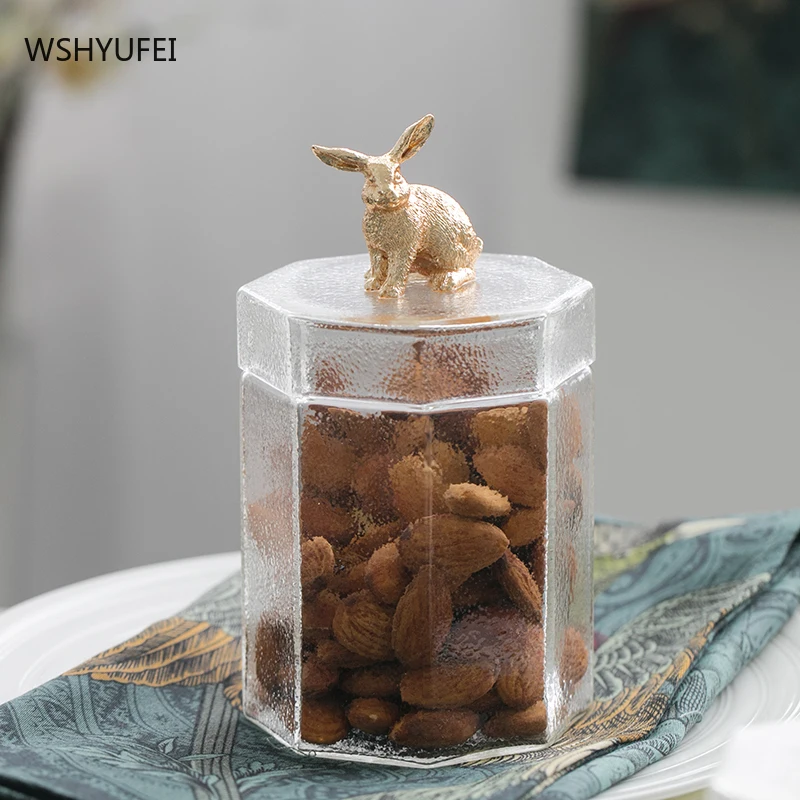 

Glass jar kitchen storage creative decoration jar storage bottle smooth and delicate noble household cosmetic storage jar