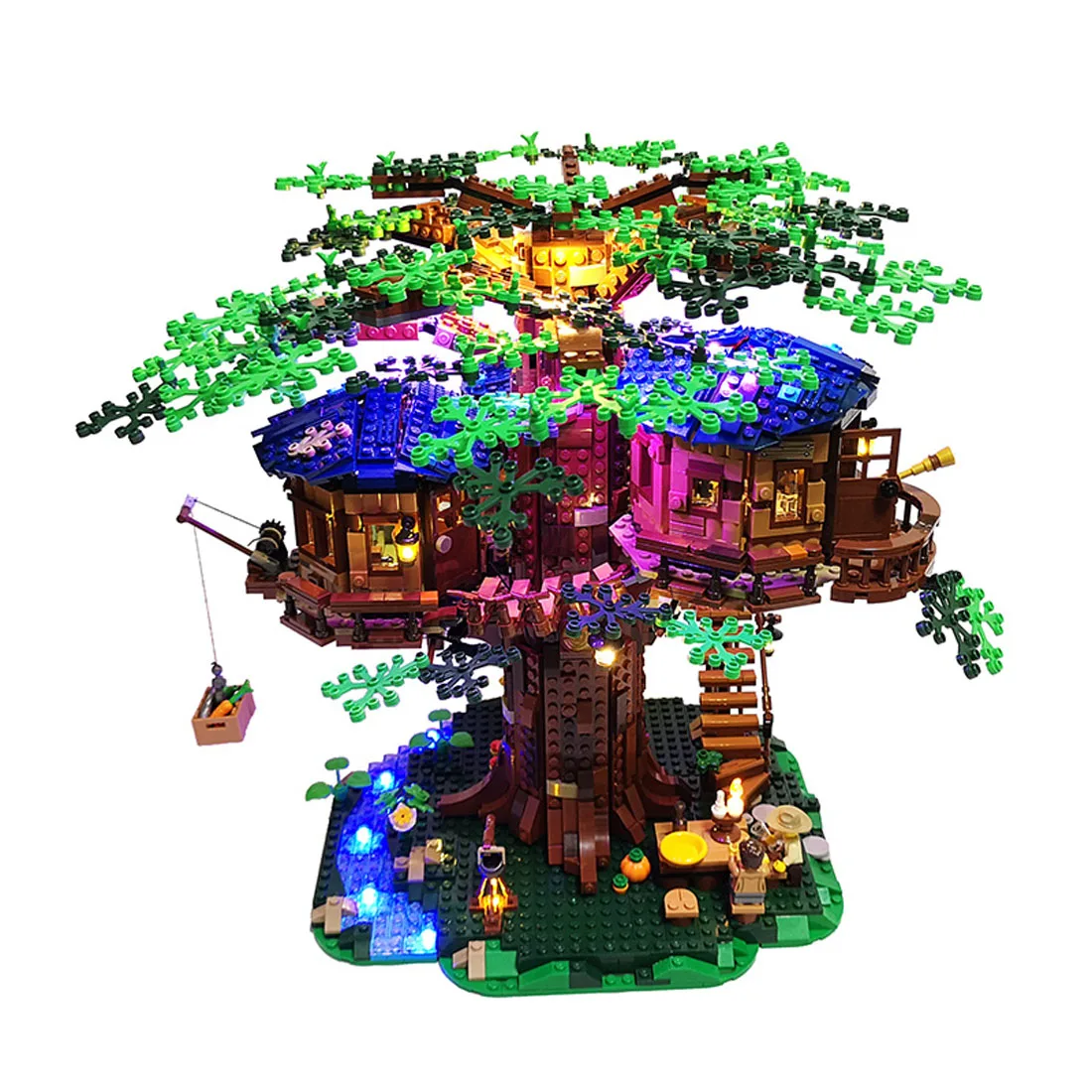 

USB Powered LED Lighting Kit for Jungle Tree House Model Building Block(LED Included Only, No Kit) - RC Version