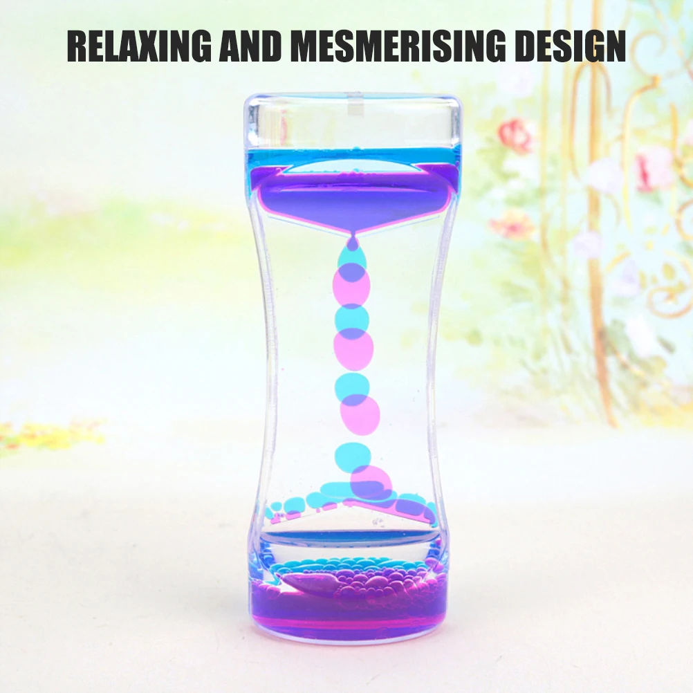 Double Color Sand Hourglasses Colorful Liquid Timer Anxiety Relief Motion Bubble Oil Hourglaslock Home Decor | Дом и сад