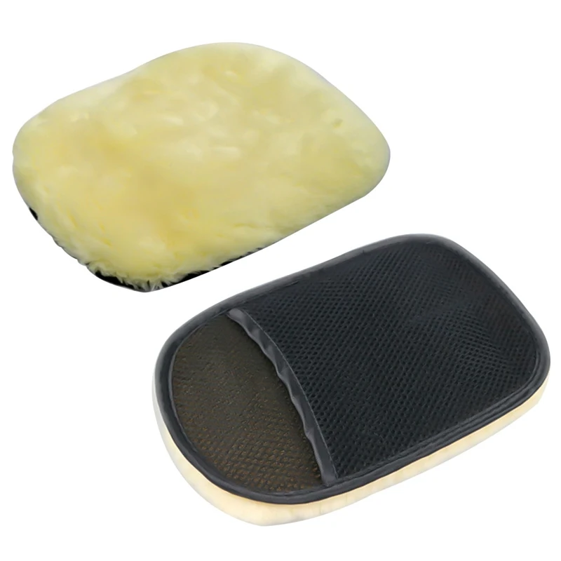 Car Motorcycle Washer Car Care Cleaning Brushes Polishing Mitt Brush Super Clean Wool Car Wash Glove Car Cleaning Brush - Цвет: photo color