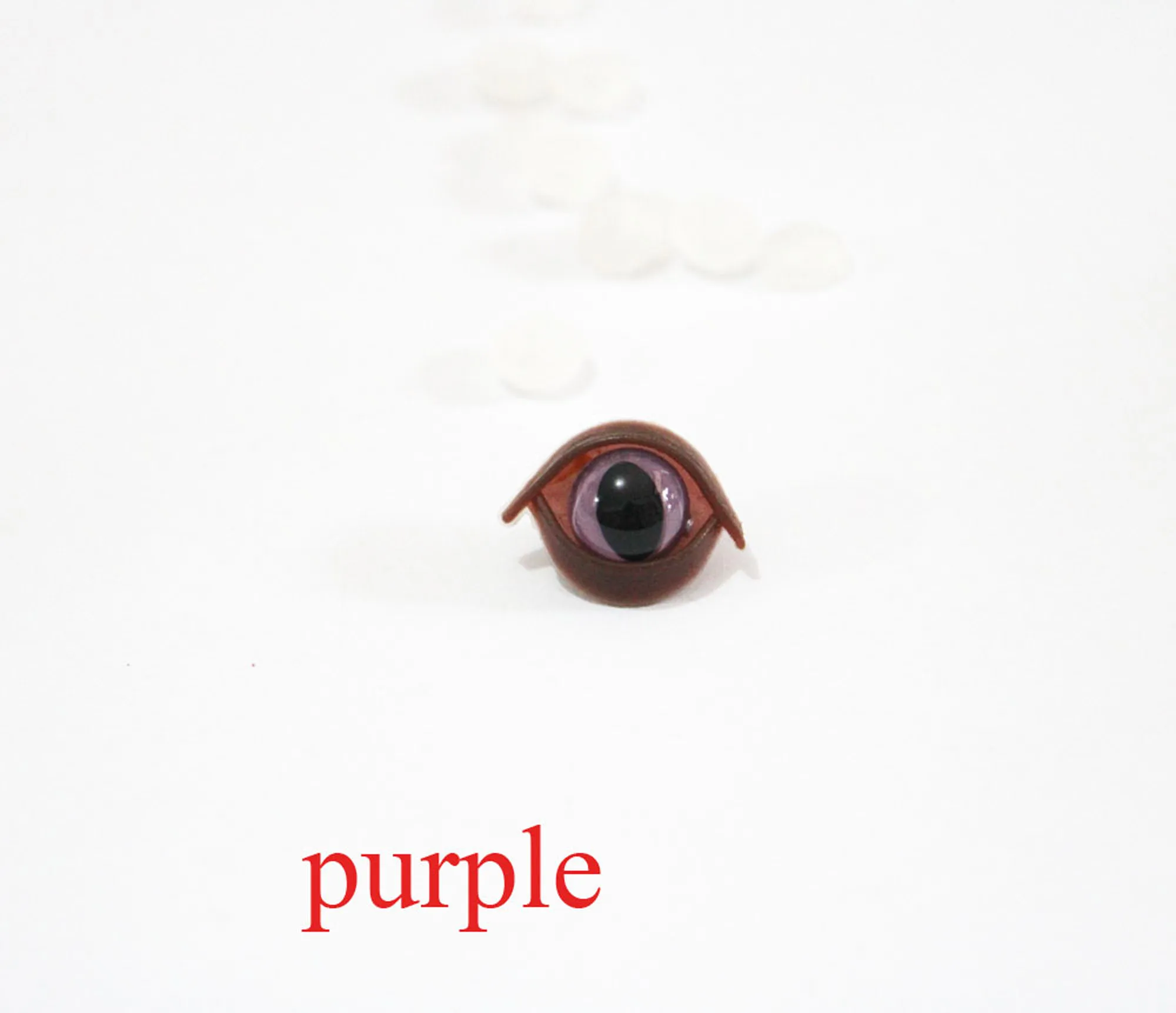 purple color 80 шт./партия- милый 9 мм Маленькая разноцветная очки в стиле «кошачий глаз+ двойного века+ шайба для diy плюшевая кукла-цвет на выбор - Цвет: purple color