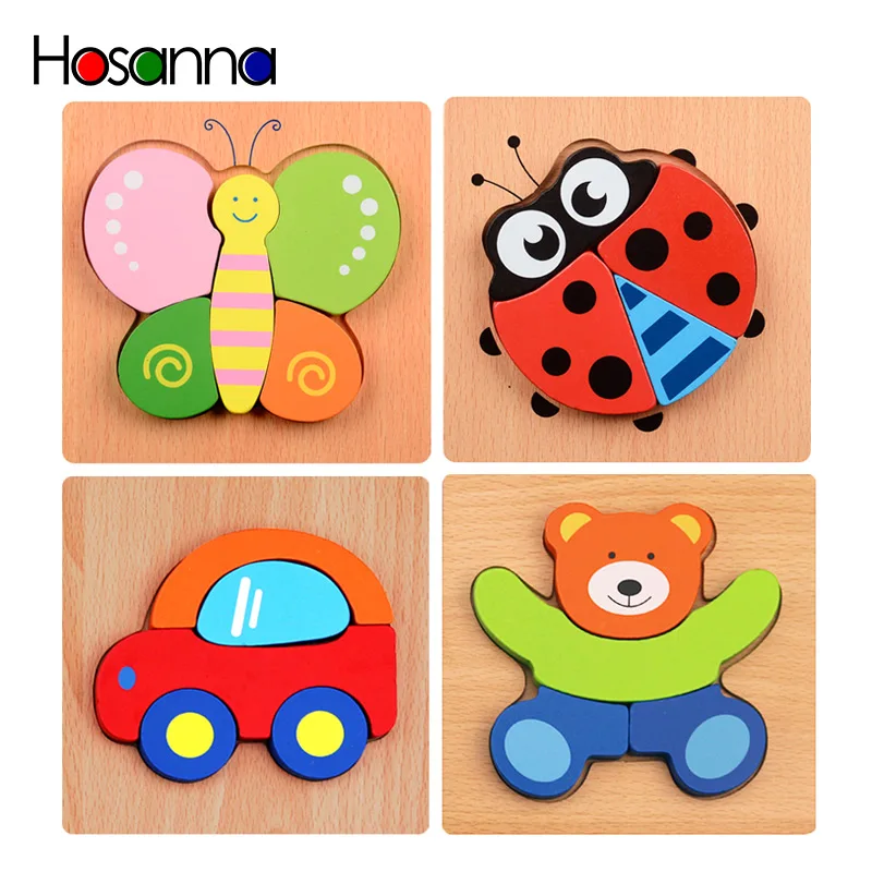 Деревянная детская игрушка с мультяшными животными|educational toys|educational toys for childrenpuzzle