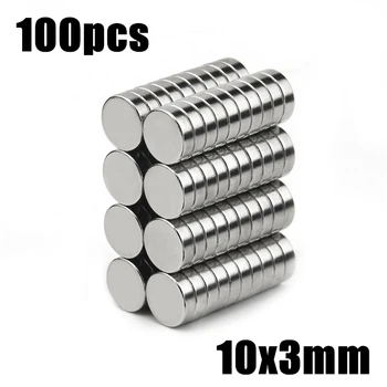 

100pcs 10x3mm Super Powerful Strong Bulk Small Round NdFeB Neodymium Disc Magnets Dia 10mm x 3mm N35 Rare Earth NdFeB Magnet