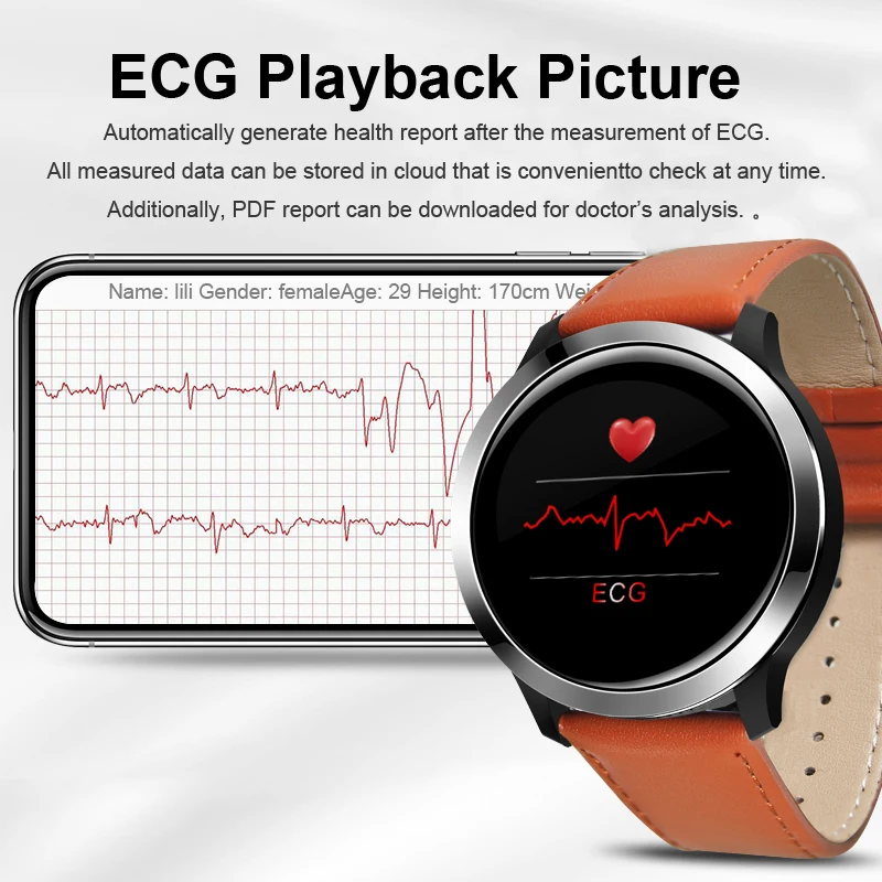 E70 Smart Watch Fitness Tracker Men Women Wearable Devices Sport Smart Band Heart Rate Monitor ECG Detection Smart Bracelet IP68