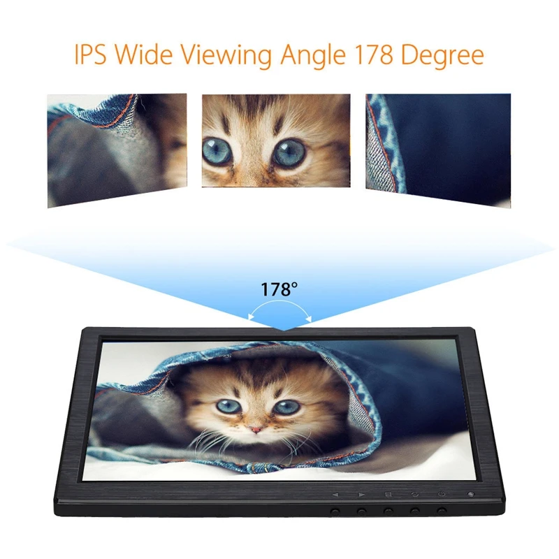 10,1 дюймовый ЖК-монитор 1024X800 дисплей HD TFT экран AV VGA BNC HDMI видео вход