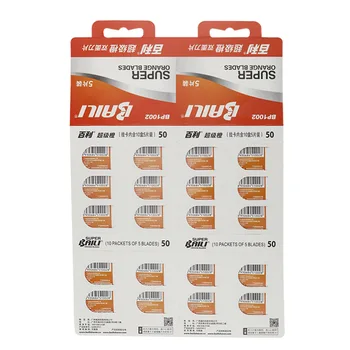 

WHZ SKU2949 Baili Old-fashioned Manual Razor Male Double-sided Shaving Blade Stainless Steel Blade 100 Pieces/1 Piece
