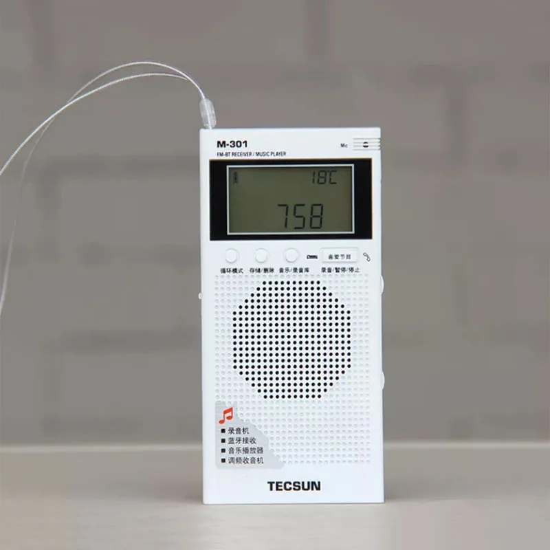 Tecsun-mini caixa de som portátil com bluetooth,